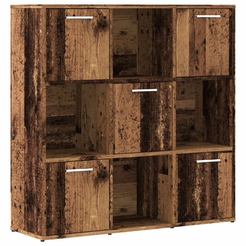 Bücherregal Altholz-Optik 90x28x90 cm Holzwerkstoff