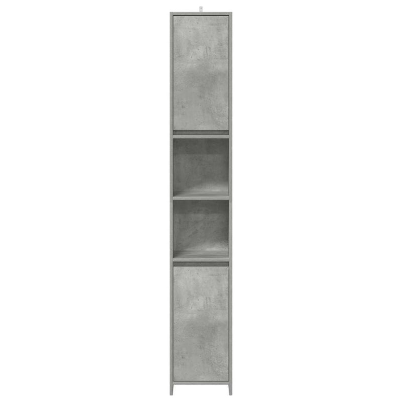 Badezimmerschrank Betongrau 30x30x183,5 cm Holzwerkstoff