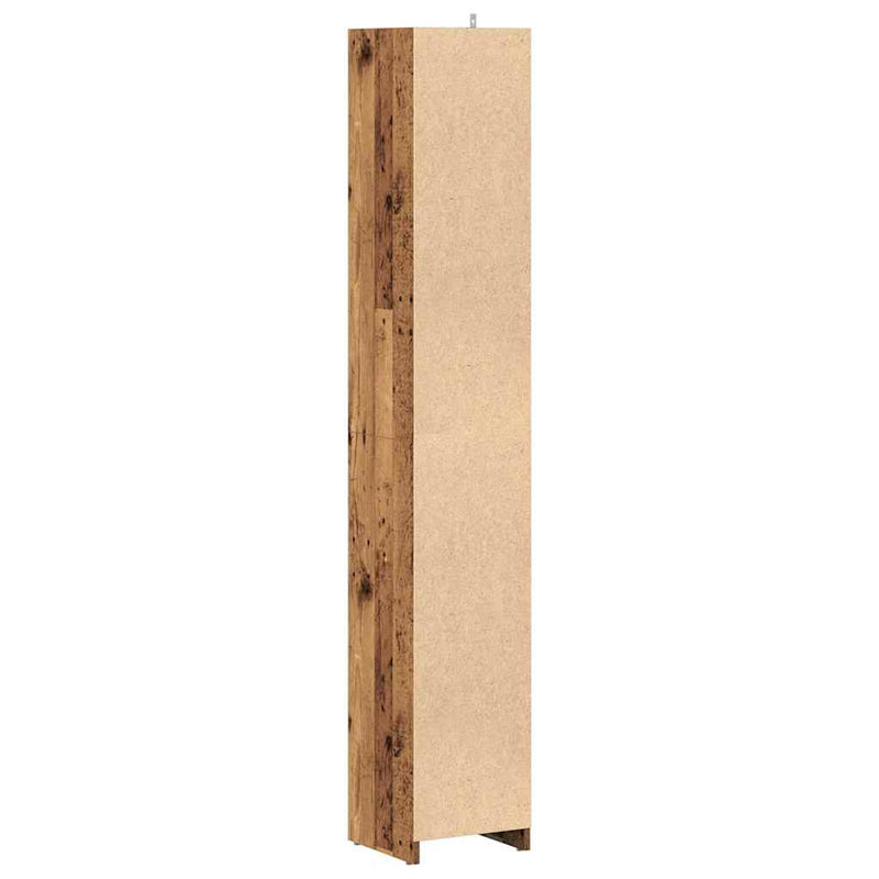 Badschrank Altholz-Optik 30x30x183,5 cm Holzwerkstoff