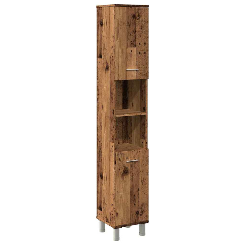 Badschrank Altholz-Optik 30x30x179 cm Holzwerkstoff