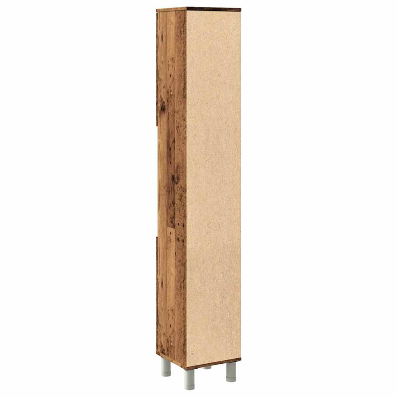 Badschrank Altholz-Optik 30x30x179 cm Holzwerkstoff