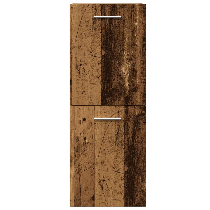 Bad-Hängeschrank Altholz-Optik 30x30x80 cm Holzwerkstoff