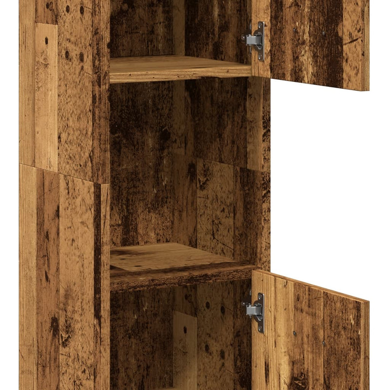 Bad-Hängeschrank Altholz-Optik 30x30x130 cm Holzwerkstoff