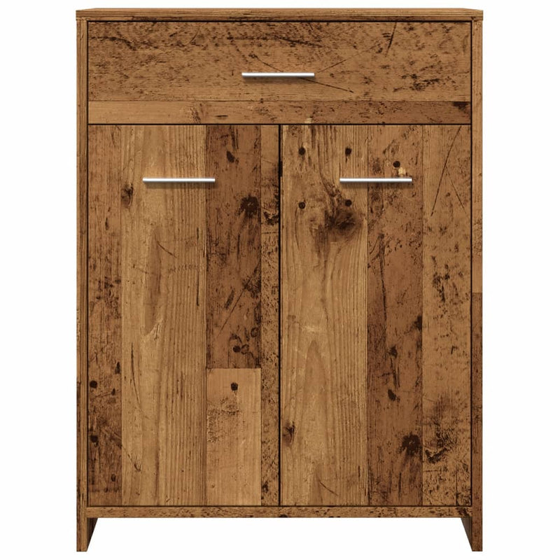 Badschrank Altholz-Optik 60x33x80 cm Holzwerkstoff