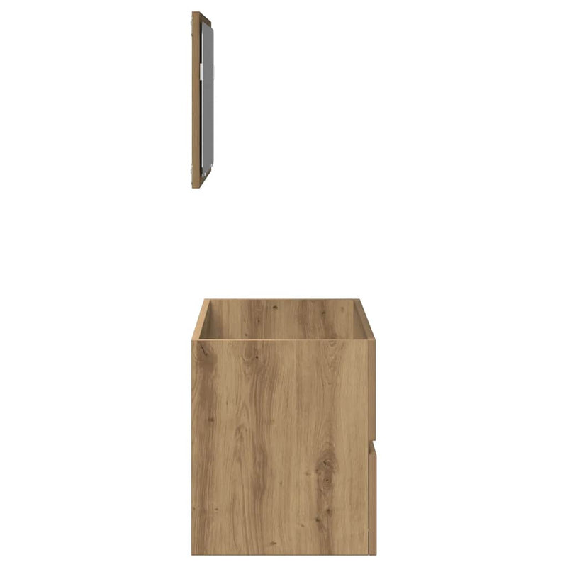 Badschrank mit Spiegel Artisan-Eiche Holzwerkstoff