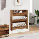Schuhregal Wandmontage -Optik 80X18X Holzwerkstoff Altholz