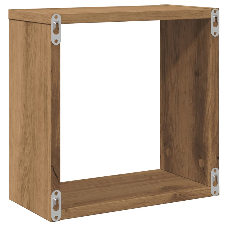 Würfel-Wandregale 2 Stk. Artisan-Eiche 30x15x30 Holzwerkstoff