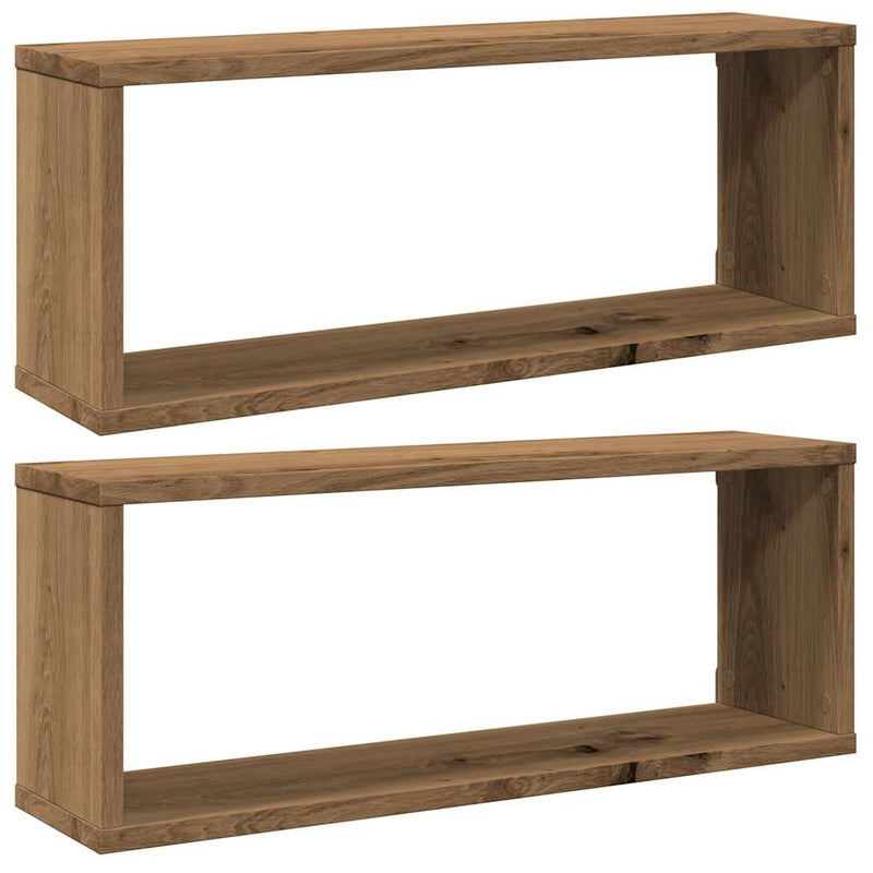 Würfel-Wandregale 2 Stk. Artisan-Eiche 60x15x23 Holzwerkstoff