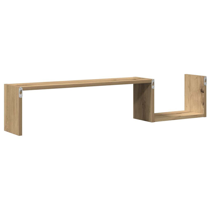 Wandregale 2 Stk. Artisan-Eiche 100x15x20 cm Holzwerkstoff