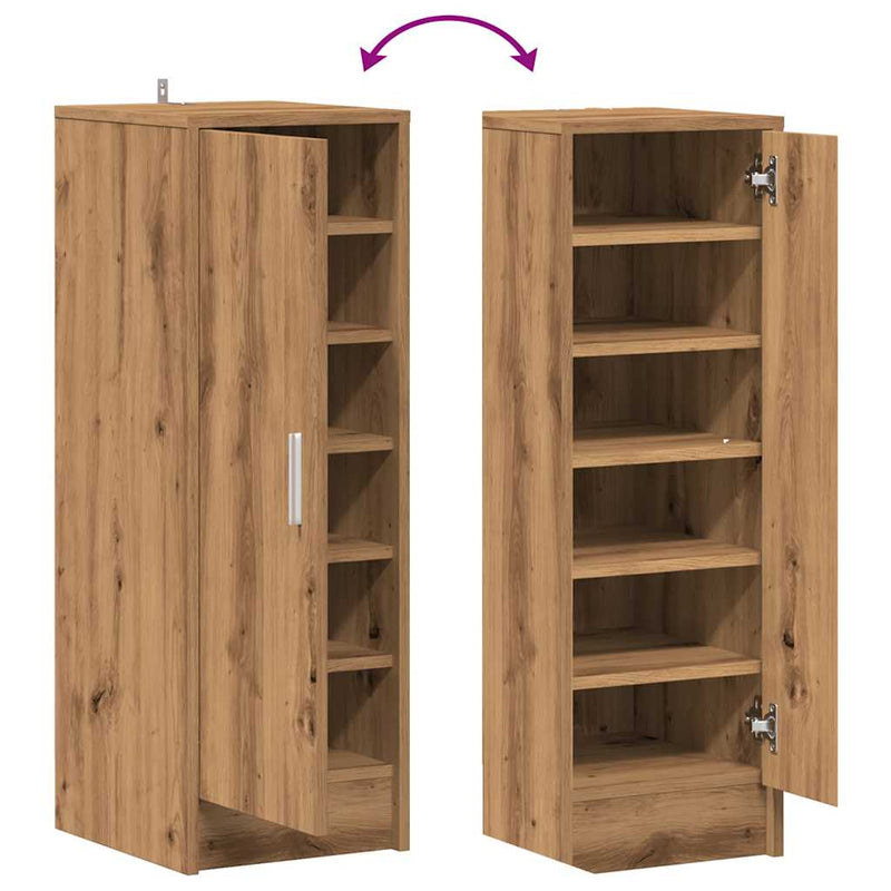 Schuhschrank Artisan-Eiche 32X35X92 Cm Holzwerkstoff