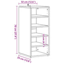 Schuhschrank -Optik 32X35X70 Cm Holzwerkstoff