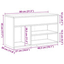 Schuhbank -Optik 80X30X45 Cm Holzwerkstoff