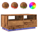 Couchtisch Mit Led-Leuchten -Optik 90X49X40 Cm