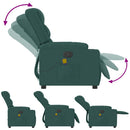 Massagesessel Stoff Dunkelgrün