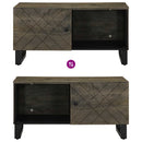 Couchtisch Schwarz 80X50X40 Cm Massivholz Mango