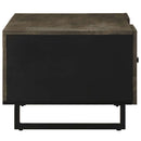 Couchtisch Schwarz 100X54X40 Cm Massivholz Mango