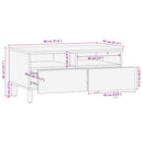 Couchtisch 80X54X40 Cm Massivholz Mango