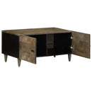 Couchtisch Hellgrau 80X50X40 Cm Massivholz Mango