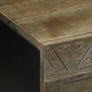 Couchtisch Hellgrau 80X50X40 Cm Massivholz Mango