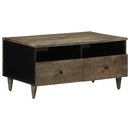 Couchtisch Hellgrau 80X54X40 Cm Massivholz Mango