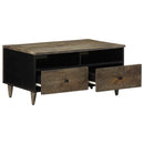Couchtisch Hellgrau 80X54X40 Cm Massivholz Mango