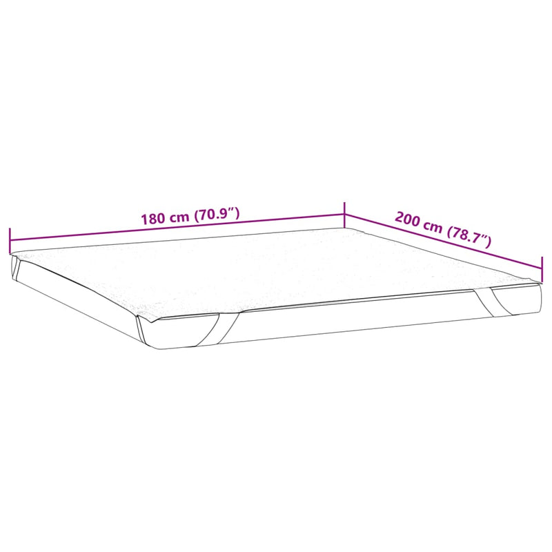 Matratzenschoner Weiß 180x200 cm Wasserdicht