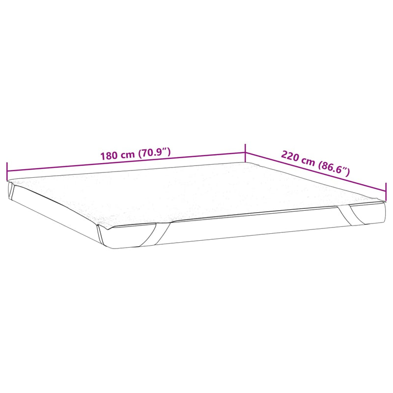 Matratzenschoner Weiß 180x220 cm Wasserdicht