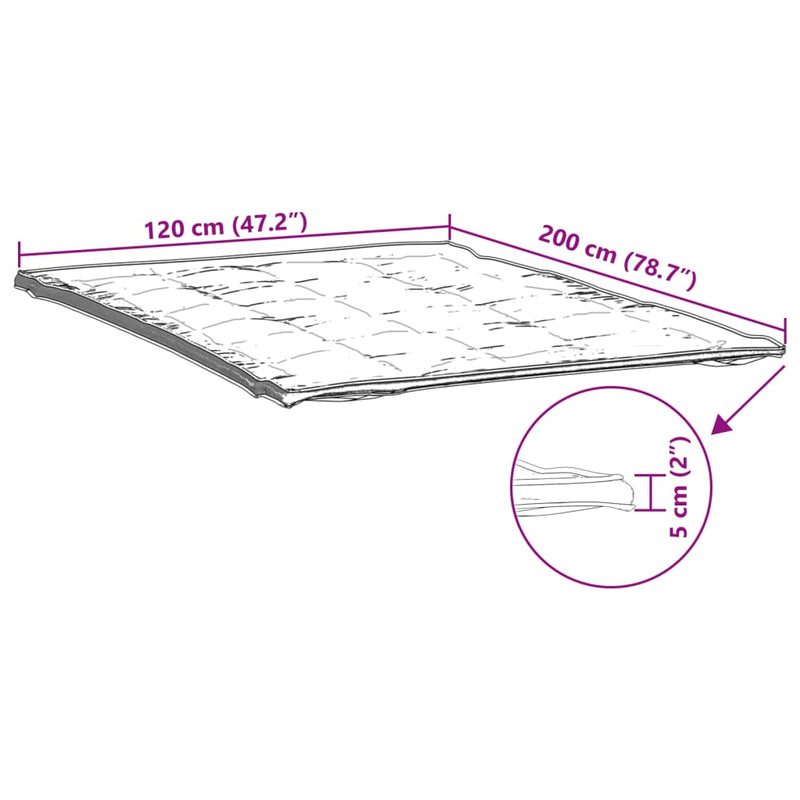 Matratzenschoner Weiß 120x200 cm