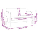 Zweisitzer-Sofa 110 Cm Kunstleder