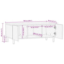 Couchtisch Schwarz 100X54X40 Cm Raues Mangoholz