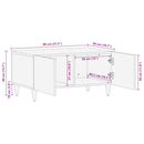 Couchtisch 80X50X40 Cm Massivholz Mango Rot