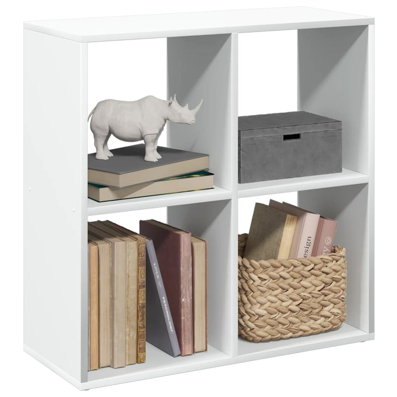 Raumteiler-Bücherregal Weiß 69,5x29x69,5 cm Holzwerkstoff