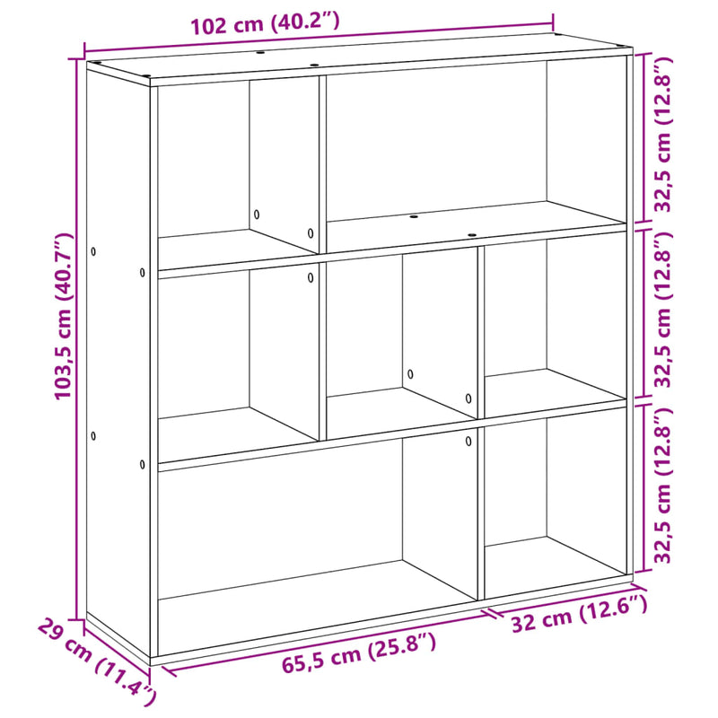 Raumteiler-Bücherregal Schwarz 102x29x103,5 cm Holzwerkstoff