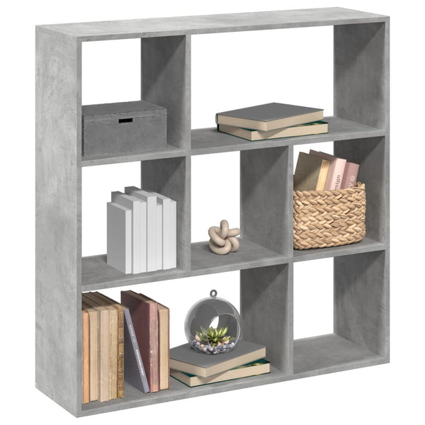 Raumteiler-Bücherregal Betongrau 102x29x103,5 cm Holzwerkstoff