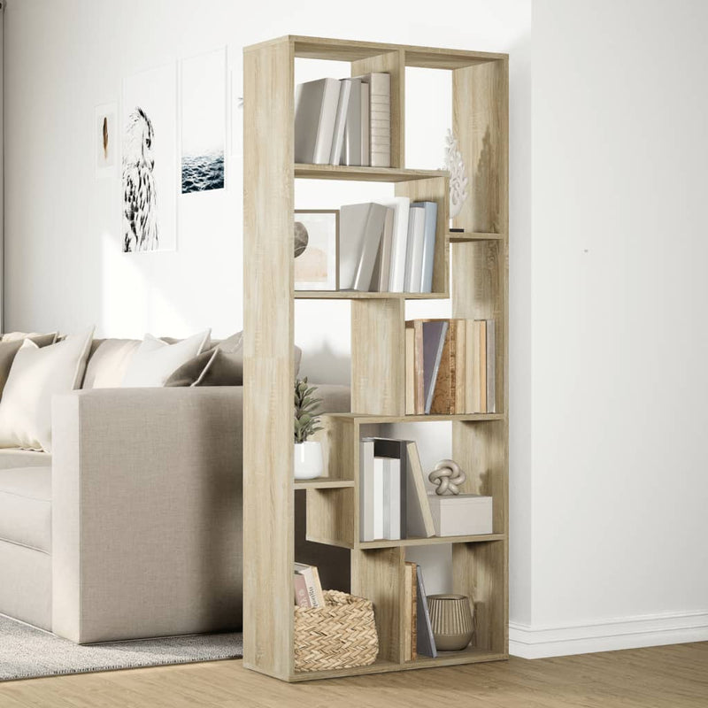 Raumteiler-Bücherregal Sonoma-Eiche 67x25x161,5cm Holzwerkstoff