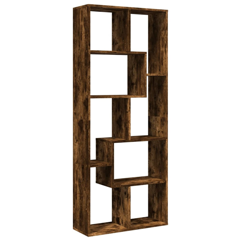 Raumteiler-Bücherregal Räuchereiche 67x25x161,5cm Holzwerkstoff