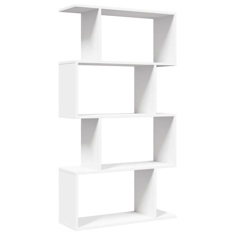 Raumteiler-Bücherregal 4 Böden Weiß 70x24x129 cm Holzwerkstoff