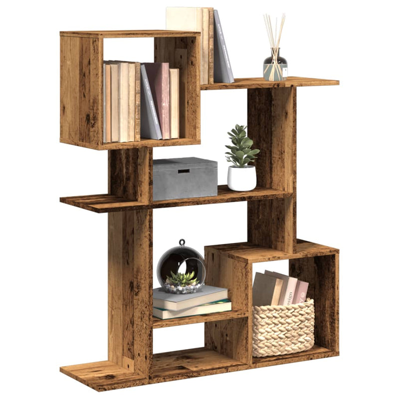 Raumteiler-Bücherregal Altholz-Optik 92x29x112 cm Holzwerkstoff