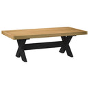 Couchtisch Noain X-Förmige Beine 120X60X40 Cm Massivholz Kiefer