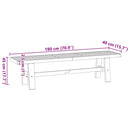 Esszimmerbank Noain -Beine 180X40X45 Cm Massivholz Kiefer