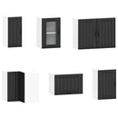 11-Tlg. Küchenschrank-Set Holzwerkstoff Schwarz