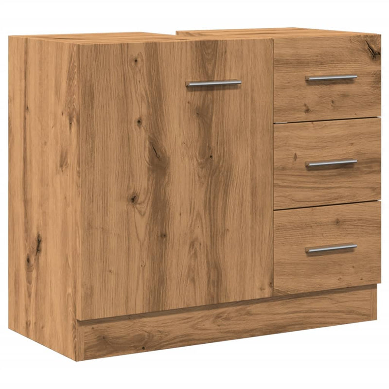 Waschbeckenschrank Artisan-Eiche 63x30x54 cm Holzwerkstoff