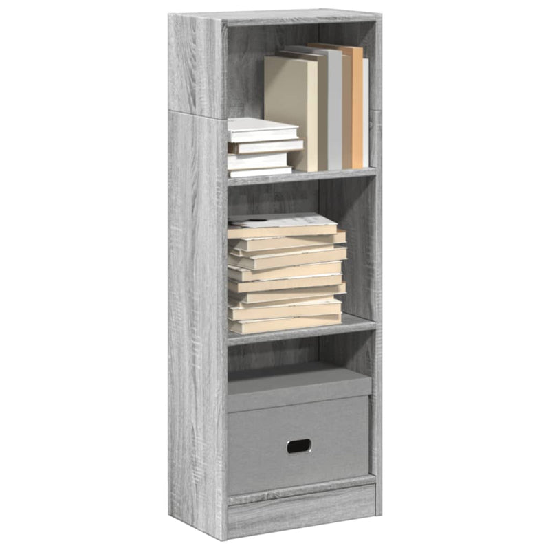 Bücherregal Grau Sonoma 40x24x109 cm Holzwerkstoff