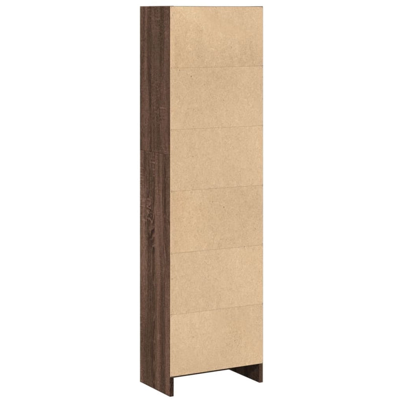 Bücherregal Braun Eichen-Optik 40x24x143 cm Holzwerkstoff