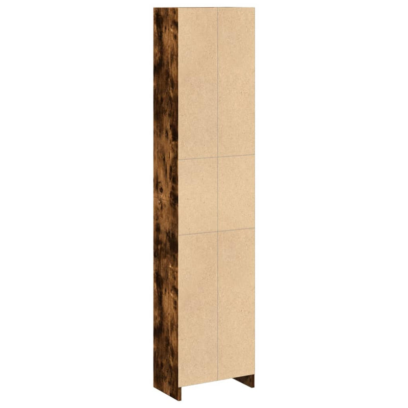 Bücherregal Räuchereiche 40x24x176 cm Holzwerkstoff