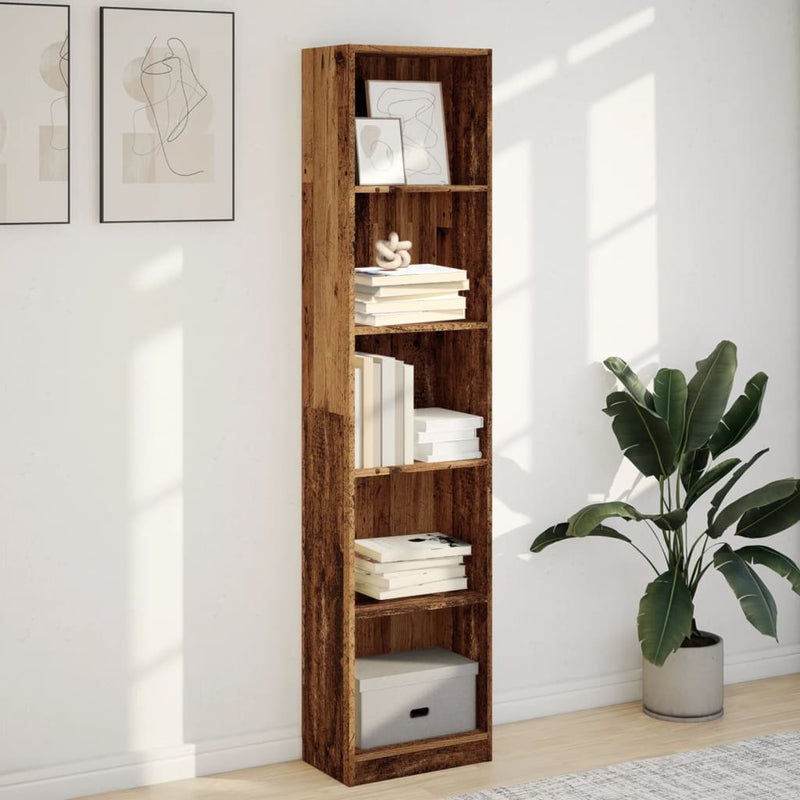 Bücherregal Altholz-Optik 40x24x176 cm Holzwerkstoff