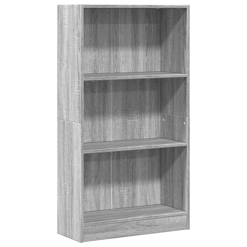 Bücherregal Grau Sonoma 60x24x109 cm Holzwerkstoff