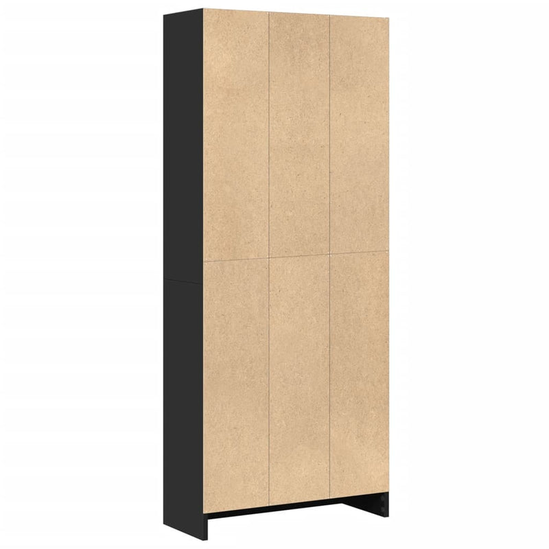 Bücherregal Schwarz 60x24x143 cm Holzwerkstoff