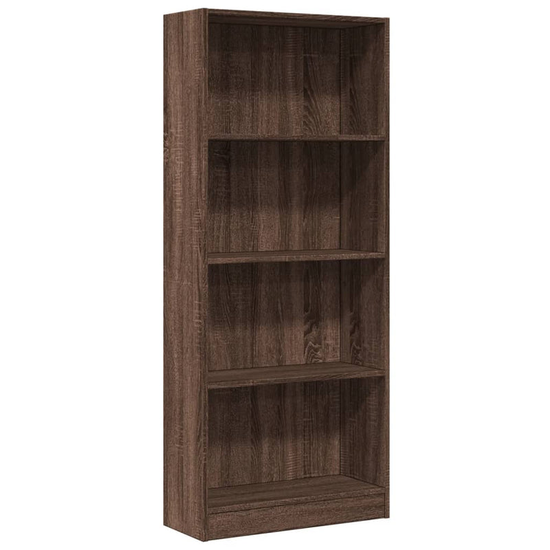 Bücherregal Braun Eichen-Optik 60x24x143 cm Holzwerkstoff