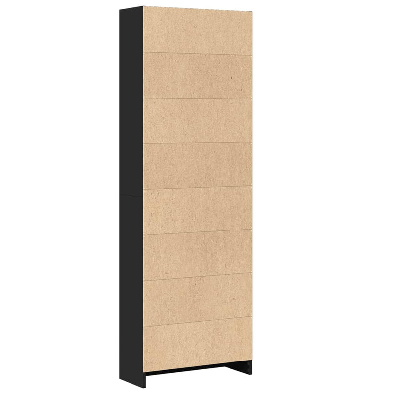 Bücherregal Schwarz 60x24x176 cm Holzwerkstoff